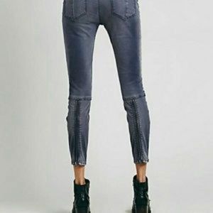 Sueded sateen zipper skinny- free people